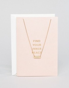 Ожерелье с подарочной открыткой Find Your Inner Peace Orelia - Золотой