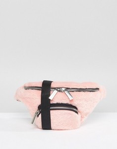 Сумка-кошелек на пояс из искусственной кожи Skinnydip - Розовый