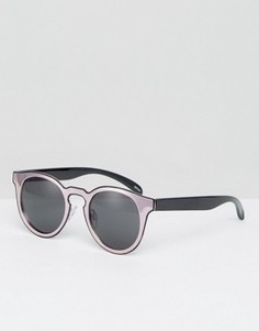 Солнцезащитные очки кошачьи глаза в стиле колор блок Monki - Розовый