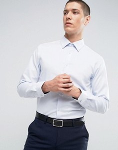 Строгая узкая рубашка из фактурной ткани Burton Menswear - Белый