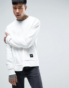 Белый свитшот-oversize с заниженным плечевым швом Sixth June - Белый