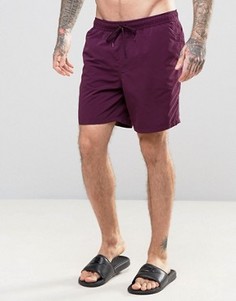 Фиолетовые шорты для плавания средней длины ASOS - Фиолетовый