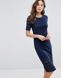 Кружевное облегающее платье BCBG - Синий