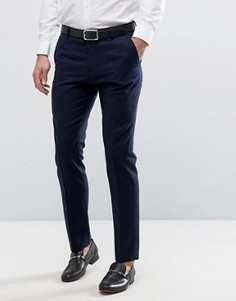 Строгие брюки слим из шерстяной смеси Selected Homme - Темно-синий