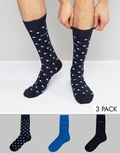 Подарочный набор из 3 пар носков BOSS Black By Hugo Boss - Темно-синий