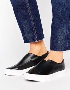 Кроссовки-слипоны с широкими ремешками New Look - Черный