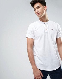 Узкая серая футболка Hollister - Белый
