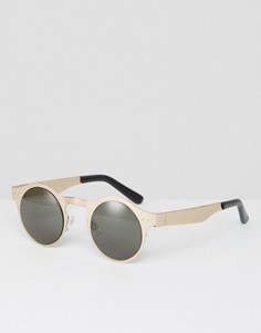 Серебристо-черные круглые солнцезащитные очки Spitfire - Серебряный