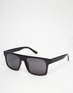 Черные солнцезащитные очки с плоским верхом ASOS - Черный