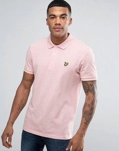 Розовое поло классического кроя из пике с логотипом-орлом Lyle & Scott - Розовый