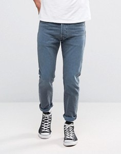 Суженные книзу выбеленные джинсы Levis 501 - Синий