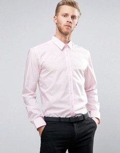 Розовая узкая рубашка из поплина HUGO by Hugo Boss Elisha - Розовый