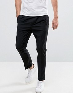 Укороченные брюки со складками Sisley - Черный