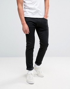 Заниженные эластичные черные джинсы узкого кроя Edwin ED-85 - Черный