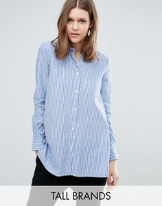 Рубашка от комплекта в тонкую полоску Y.A.S Tall Kolo - Синий