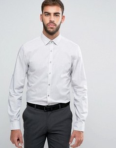 Меланжевая приталенная рубашка Calvin Klein - Серый