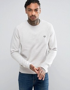 Белый свитшот с круглым вырезом Fred Perry - Белый