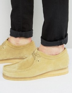 Замшевые ботинки Clarks Orginal Wallabee - Бежевый