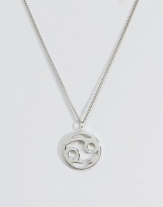 Серебряное ожерелье со знаком зодиака Рак Fashionology - Серебряный