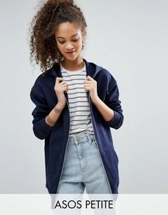 Oversize-худи на молнии ASOS PETITE Ultimate - Темно-синий