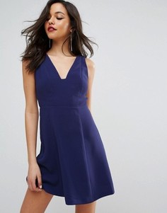 Платье-трапеция для вечеринок BCBG - Синий