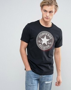 Черная футболка с большим логотипом Converse 10003386-A01 - Черный
