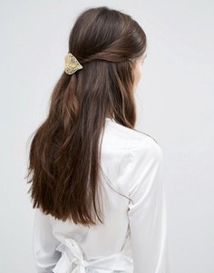 Заколка для волос с листиками DesignB - Золотой