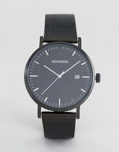 Черные часы с сетчатым ремешком Sekonda Minimalist эксклюзивно для ASOS - Черный