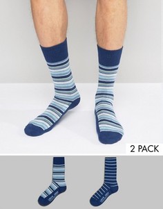 2 пары синих носков в полоску Levis - Синий