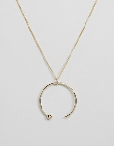 Ожерелье с подвеской в виде незамкнутого кольца Pieces Hanna - Золотой