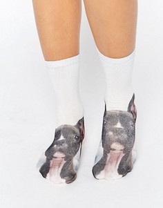 Носки с собаками Monki - Синий