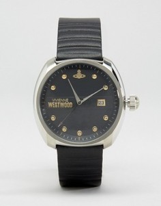 Часы с черным кожаным ремешком Vivienne Westwood - Черный