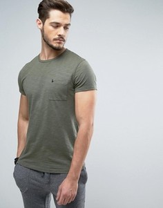 Узкая футболка цвета хаки с логотипом на кармане Jack Wills Ayleford - Зеленый