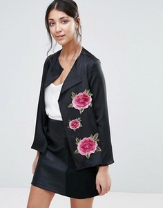 Куртка с цветочной вышивкой Jessica Wright - Черный