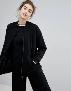 Джинсовый бомбер Monki - Черный