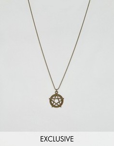 Ожерелье с подвеской-звездой Reclaimed Vintage Inspired - Золотой