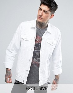 Белая джинсовая куртка в стиле oversize Reclaimed Vintage Inspired - Белый