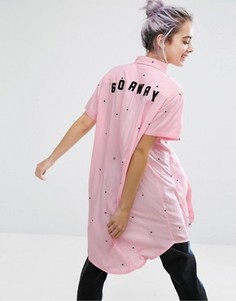 Длинная рубашка Go Away Lazy Oaf - Розовый