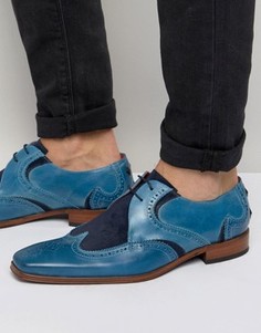 Кожаные туфли дерби с замшевой отделкой Jeffery West Scarface - Синий