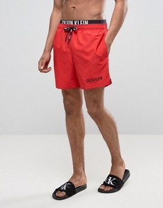 Пляжные шорты с двойным поясом Calvin Klein ID Intense Power - Красный