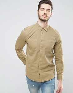 Рубашка классического кроя в стиле милитари Jack Wills Bagley - Бежевый