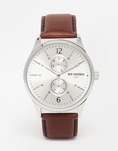Часы с коричневым кожаным ремешком Ben Sherman Spitalfields - Коричневый