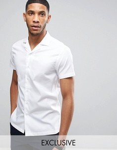 Фактурная приталенная рубашка с воротником в виде лацканов Noak - Белый