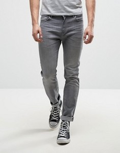 Эластичные узкие джинсы серого выбеленного цвета Lee Rider - Серый