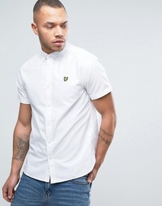 Белая оксфордская рубашка классического кроя с короткими рукавами Lyle & Scott - Белый