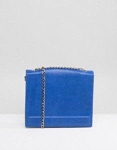 Кожаная квадратная сумка с ремешком-цепочкой Urbancode - Синий