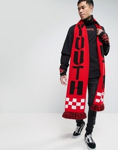 Oversize-шарф с крупной надписью Youth Granted - Красный