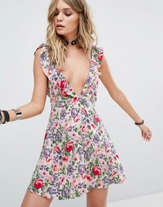 Свободное платье с цветочным принтом Motel - Мульти