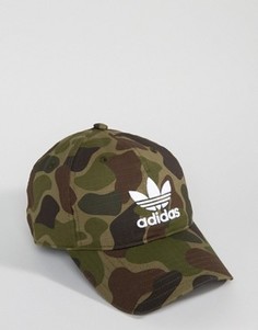 Кепка с камуфляжным принтом и логотипом-трилистником adidas Originals BK7471 - Мульти