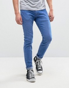 Узкие эластичные джинсы с отворотами Rollas Rollies - Синий